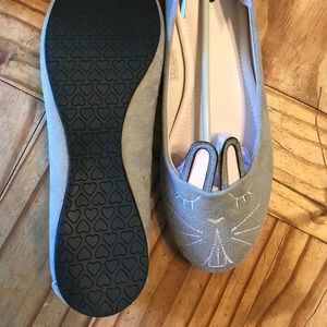 tuk Shoes - Grey Bunny Flats, size 8 tuk Shoes - Grey Bunny Flats, size 8